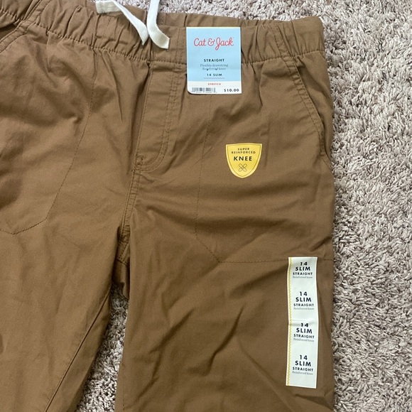 Boys Cat & Jack Stretch Straight Fit Woven Pull on pants size 14 slim - Picture 7 of 11